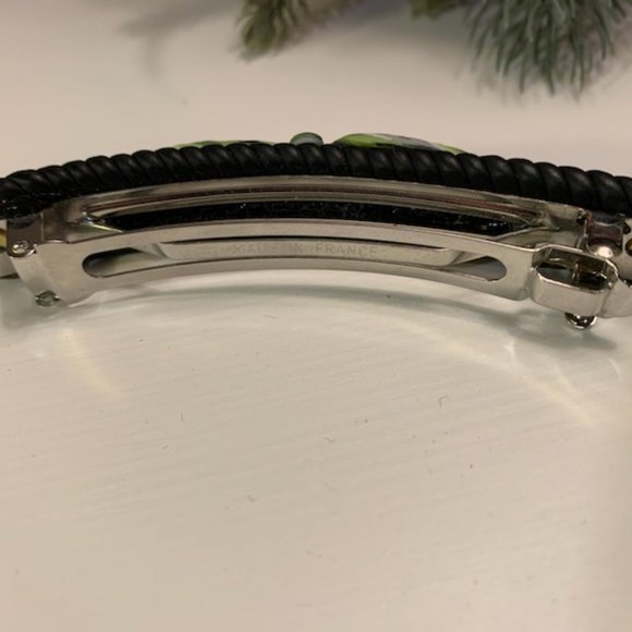 Hair Clip Polymer Wax green and black and made - Picture 7 of 7